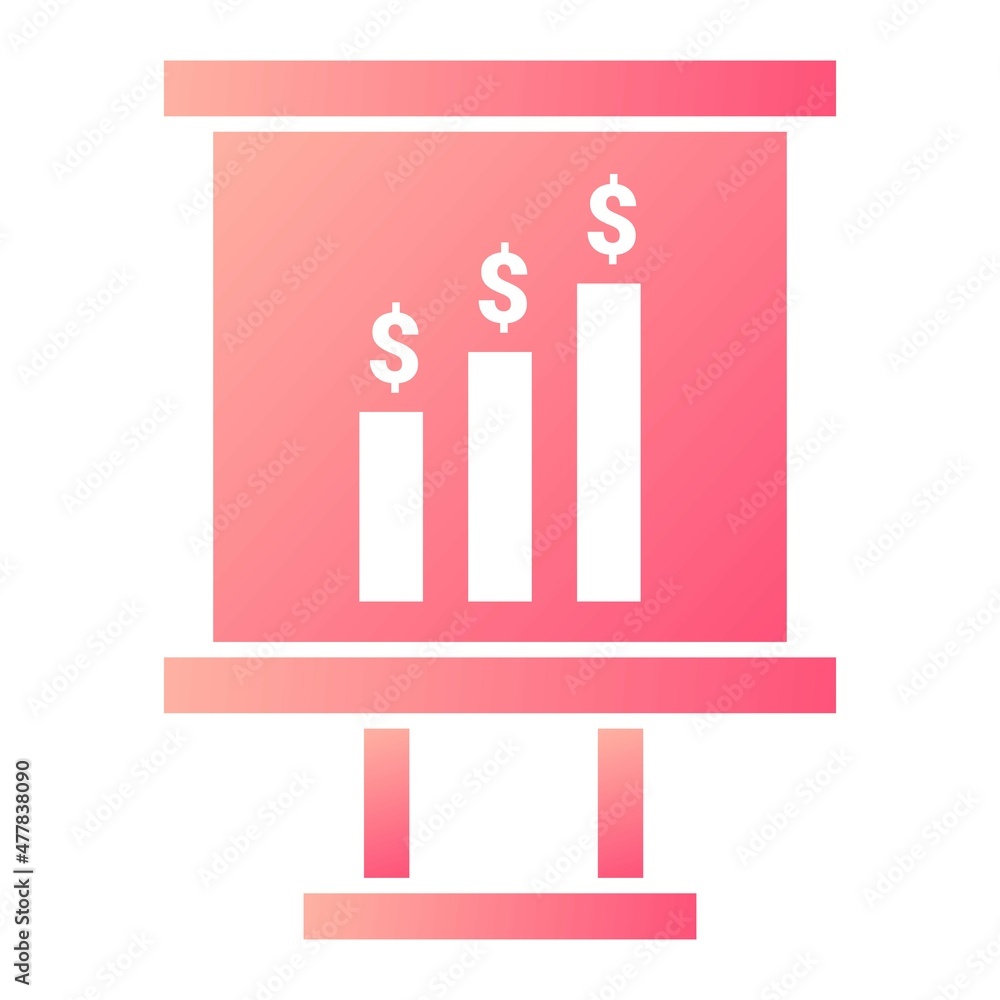 Vector Presentation Glyph Gradient Icon Design Vector Presentation Glyph Gradient Icon Design