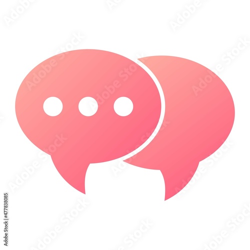 Vector Conversation Glyph Gradient Icon Design