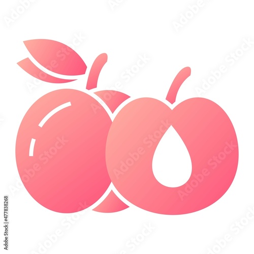 Vector Damson Glyph Gradient Icon Design