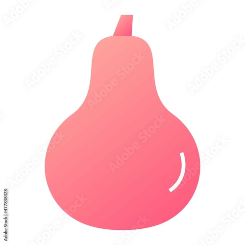 Vector Gourd Glyph Gradient Icon Design