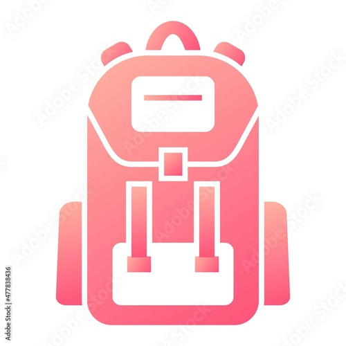 Vector Bagpack Glyph Gradient Icon Design
