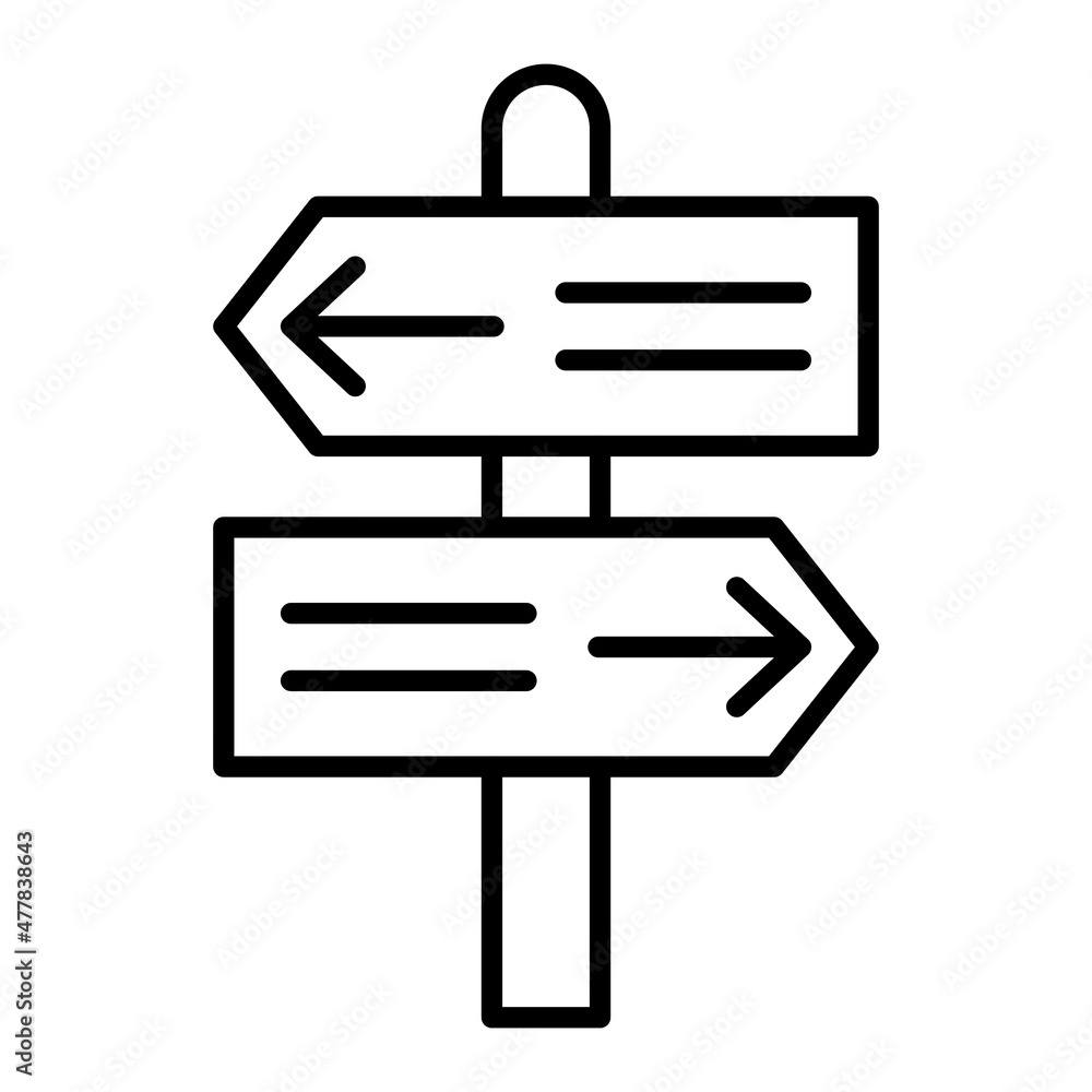 Road Sign Vector Outline Icon Isolated On White Background Road Sign Vector Outline Icon Isolated On White Background