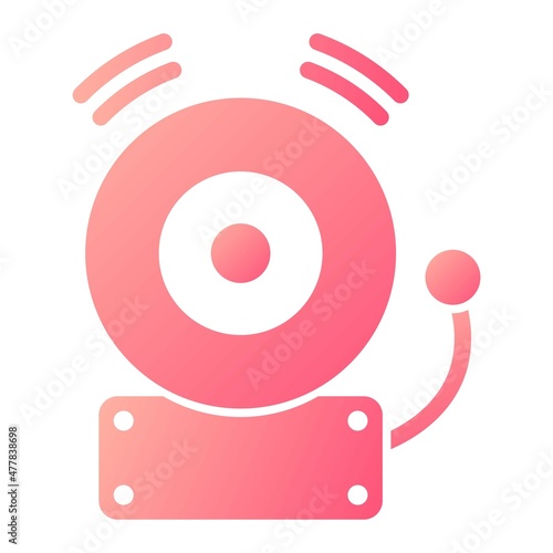 Vector Buzzer Glyph Gradient Icon Design