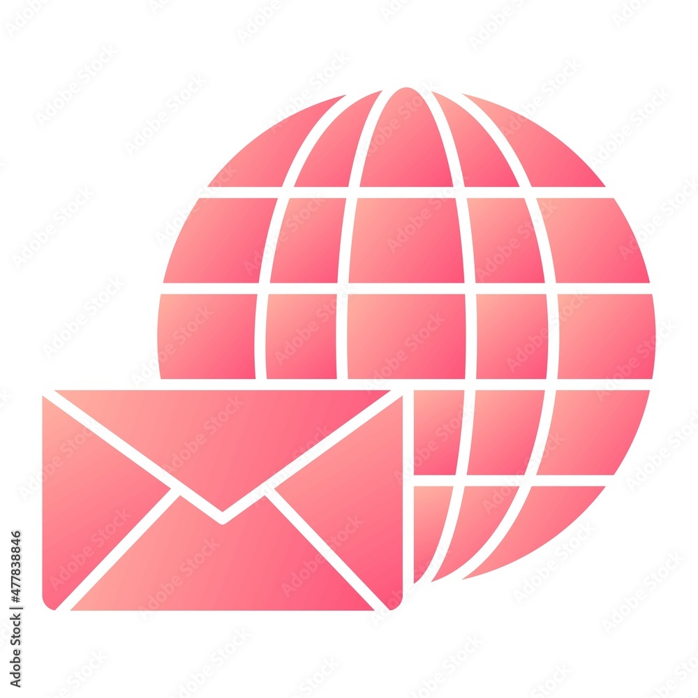 Vector Worldwide Glyph Gradient Icon Design Vector Worldwide Glyph Gradient Icon Design