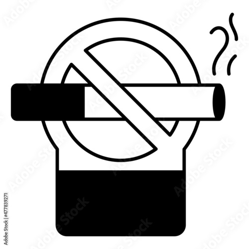 Avoid nicotine combined Products Concept Vector Icon Design, No Tobacco day Symbol, Quit smoking Sign, Cigarette or Smoker Stock Illustration