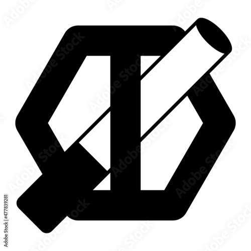 Get tablets to stop Smoking Concept,  Varenicline Vector Icon Design, No Tobacco day Symbol, Quit smoking Sign, Cigarette or Smoker Stock Illustration