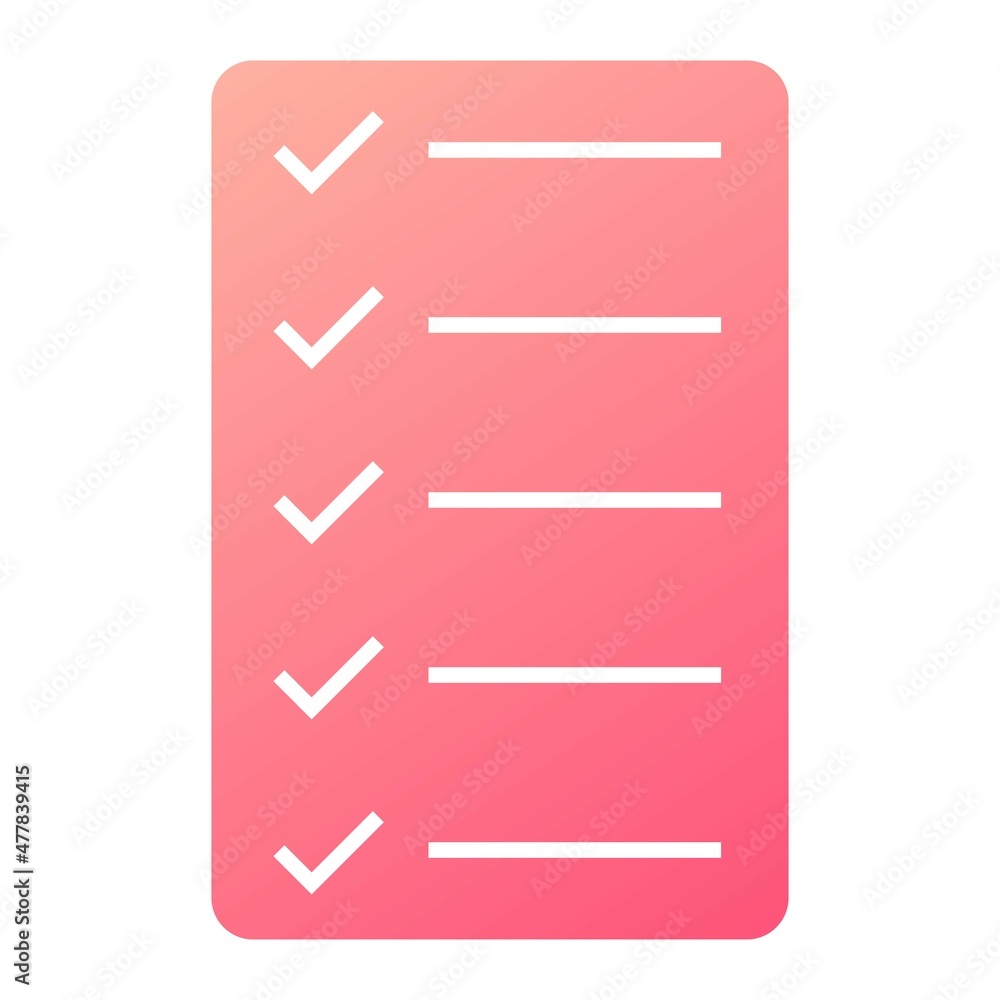 Vector List Glyph Gradient Icon Design Vector List Glyph Gradient Icon Design