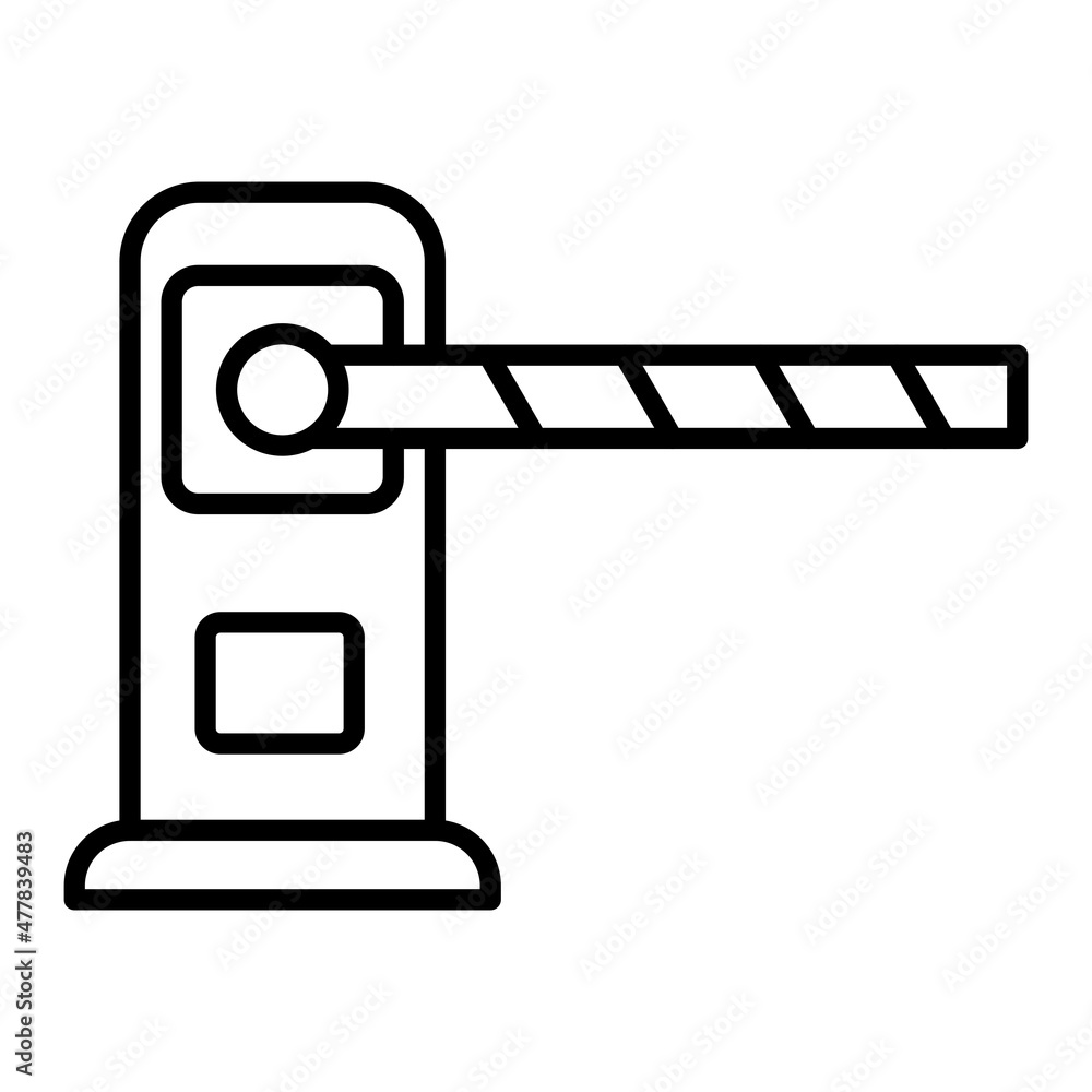 Toll Road Vector Outline Icon Isolated On White Background Toll Road Vector Outline Icon Isolated On White Background