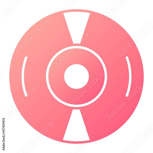 Vector Compact Disc Glyph Gradient Icon Design
