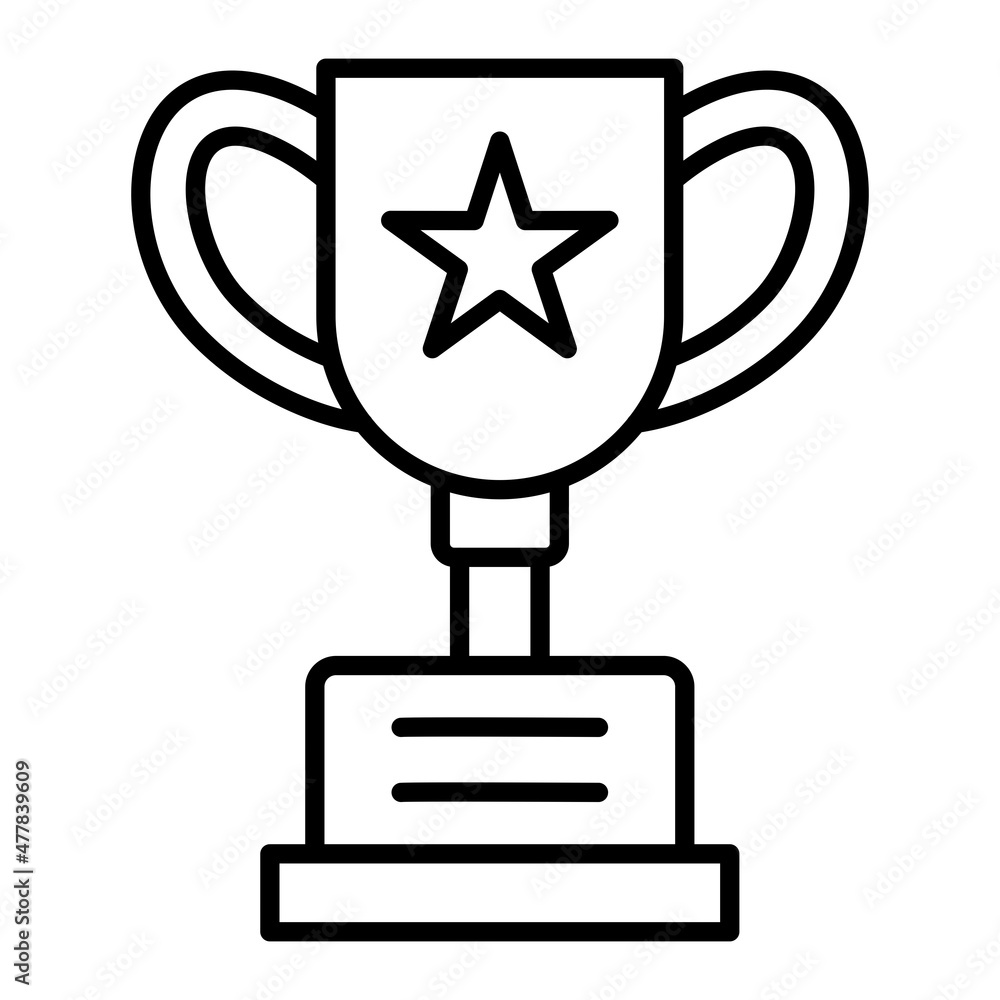Award Vector Outline Icon Isolated On White Background Award Vector Outline Icon Isolated On White Background