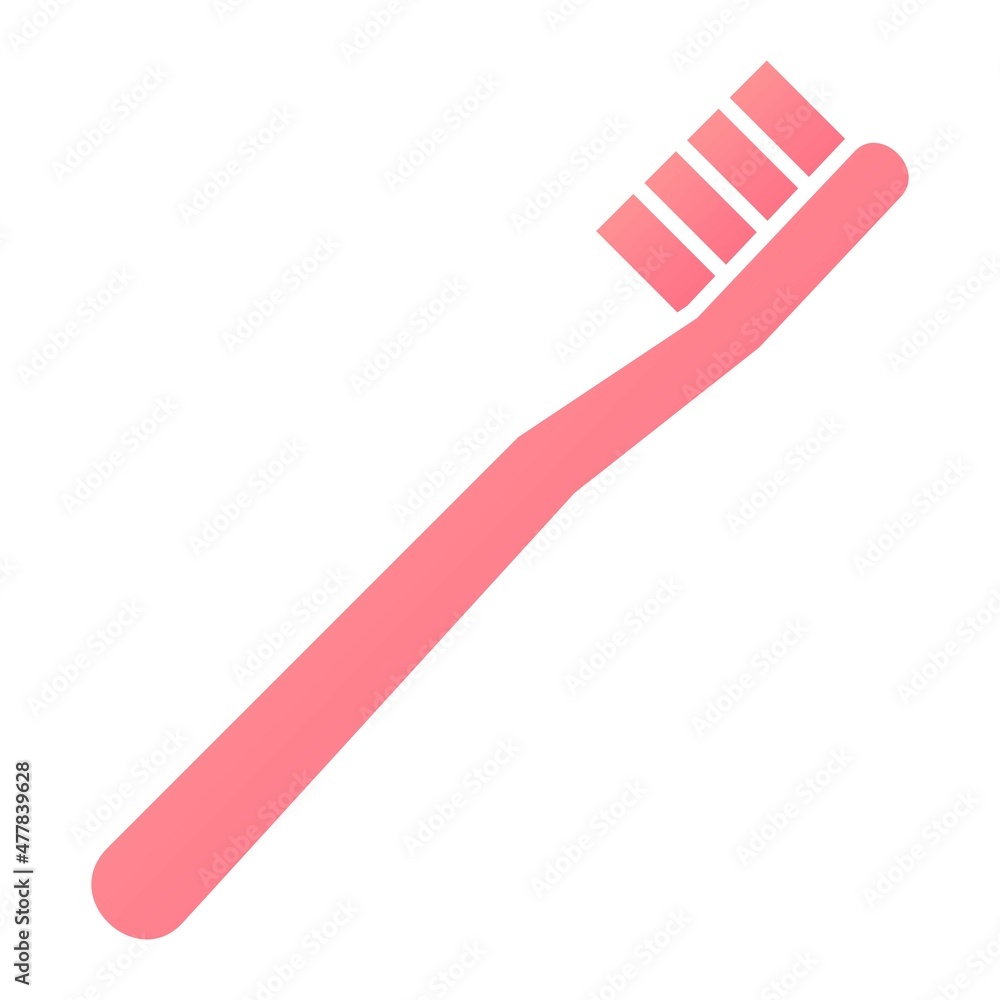 Vector Tooth Brush Glyph Gradient Icon Design Vector Tooth Brush Glyph Gradient Icon Design