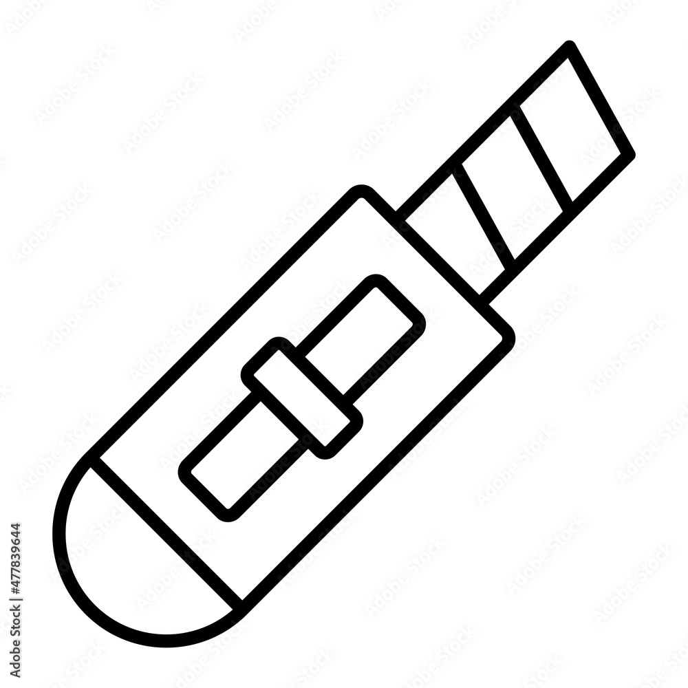 Paper cutter Vector Outline Icon Isolated On White Background Paper cutter Vector Outline Icon Isolated On White Background