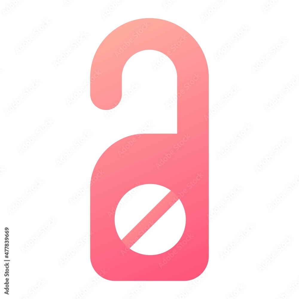 Vector Do Not Disturb Glyph Gradient Icon Design Vector Do Not Disturb Glyph Gradient Icon Design