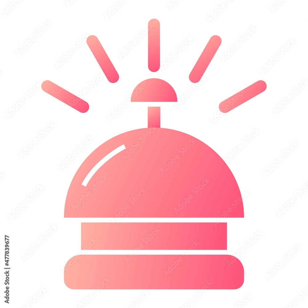 Obraz premium Vector Desk Bell Glyph Gradient Icon Design