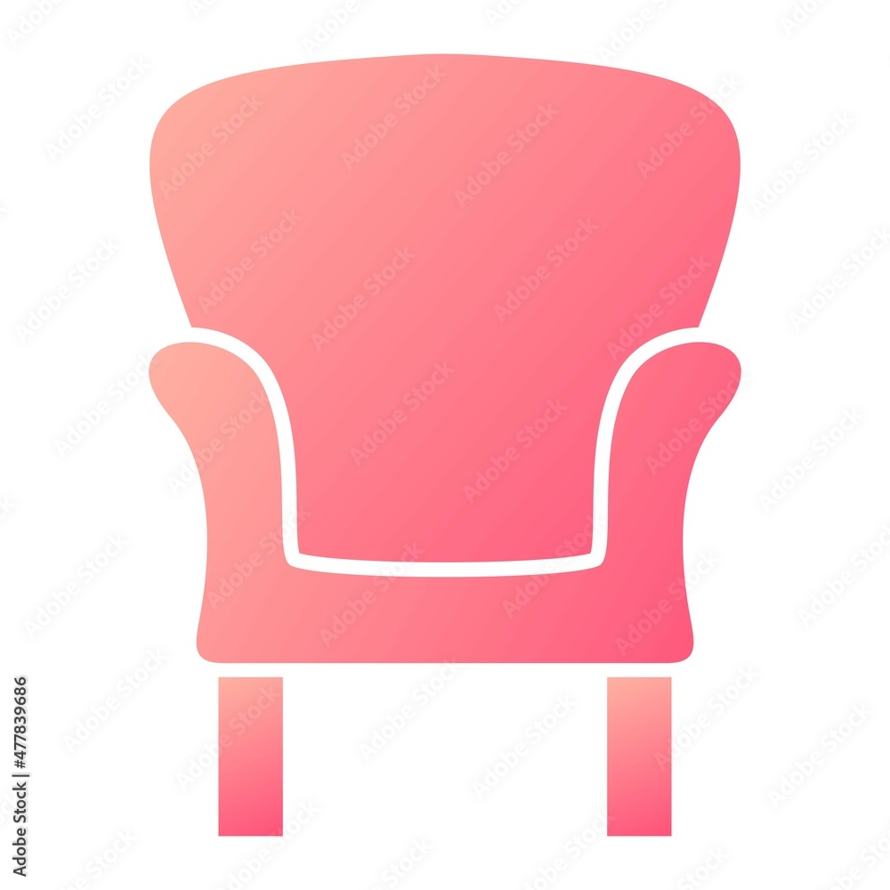Vector Chair Glyph Gradient Icon Design Vector Chair Glyph Gradient Icon Design