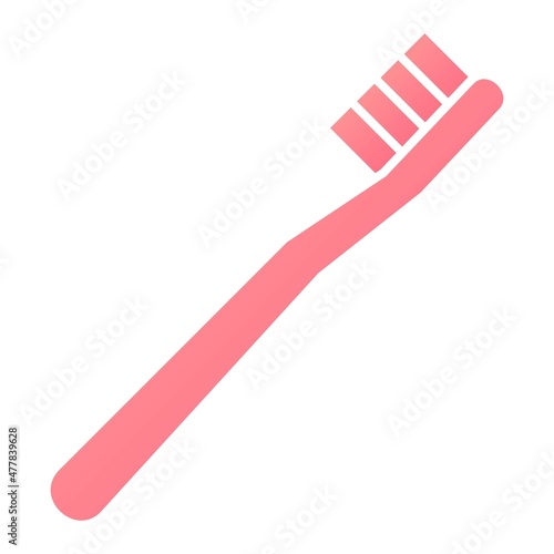 Vector Tooth Brush Glyph Gradient Icon Design