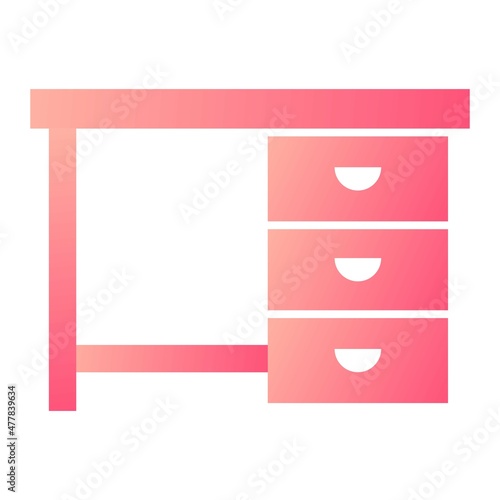  Vector Desk Glyph Gradient Icon Design