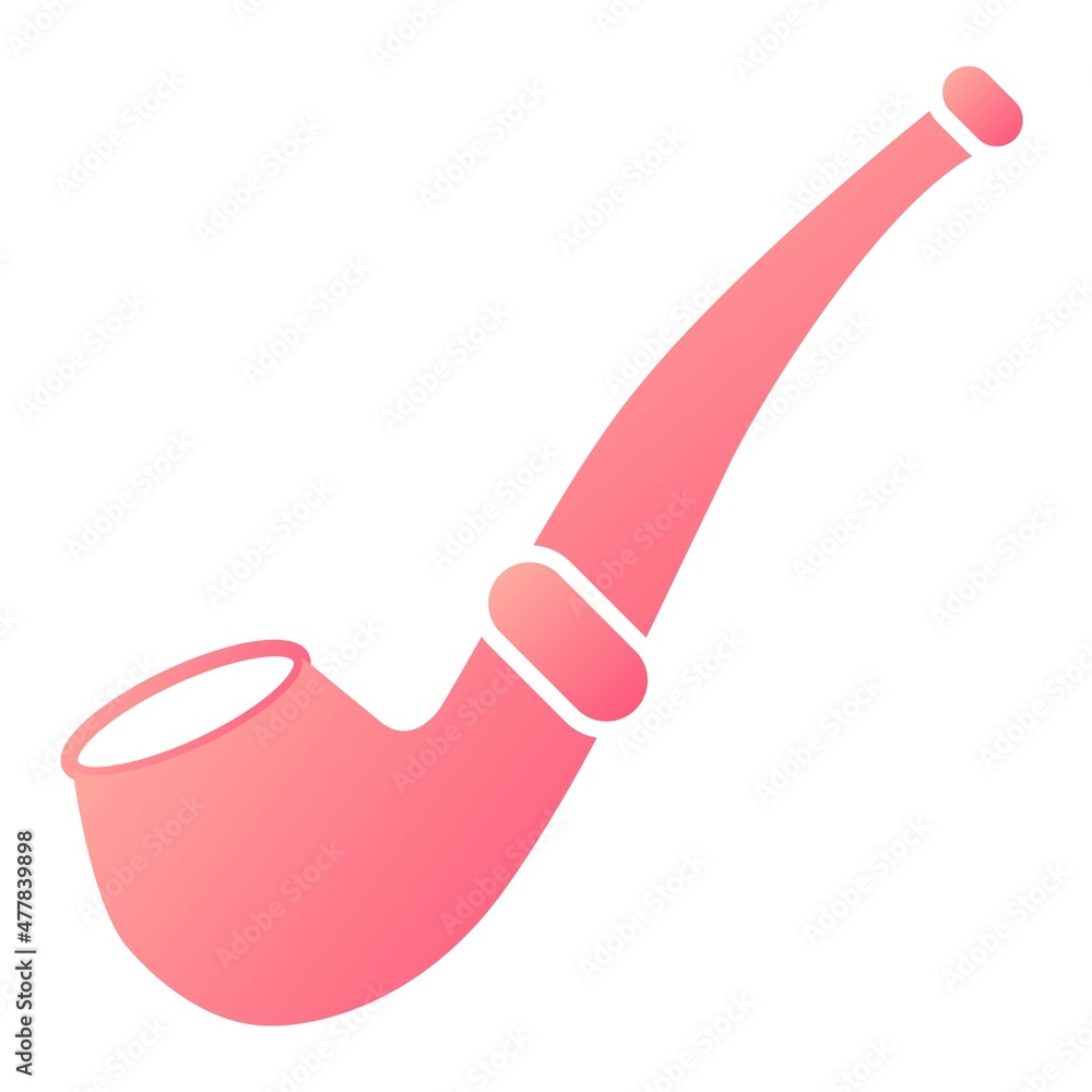Vector Smoking Pipe Glyph Gradient Icon Design Vector Smoking Pipe Glyph Gradient Icon Design