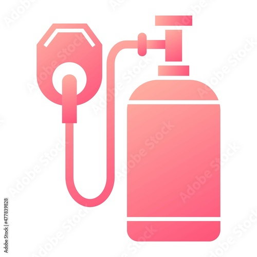 Vector Oxygen Glyph Gradient Icon Design