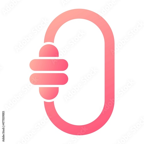 Vector Carabinar Glyph Gradient Icon Design