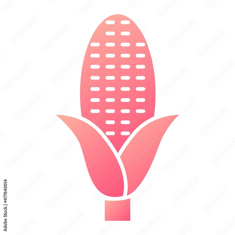 Vector Corn Glyph Gradient Icon Design Vector Corn Glyph Gradient Icon Design