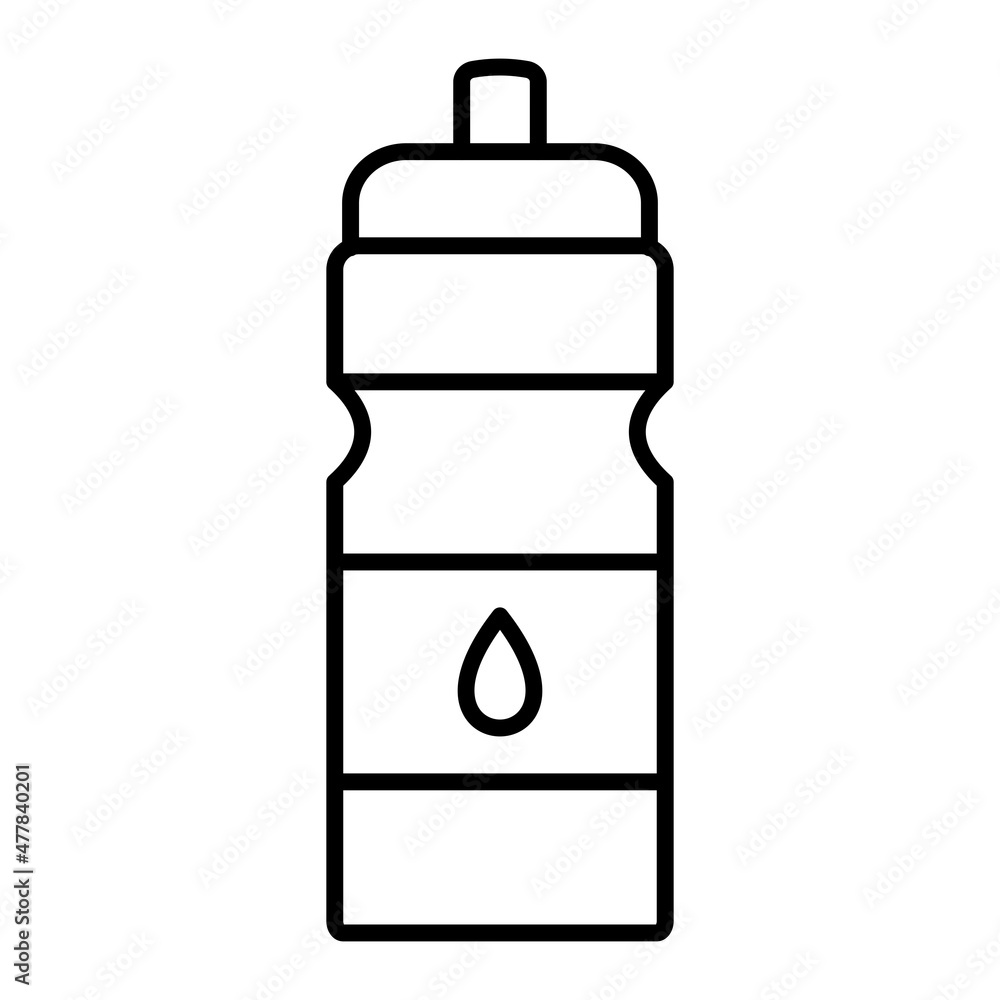 Bottle Vector Outline Icon Isolated On White Background Bottle Vector Outline Icon Isolated On White Background