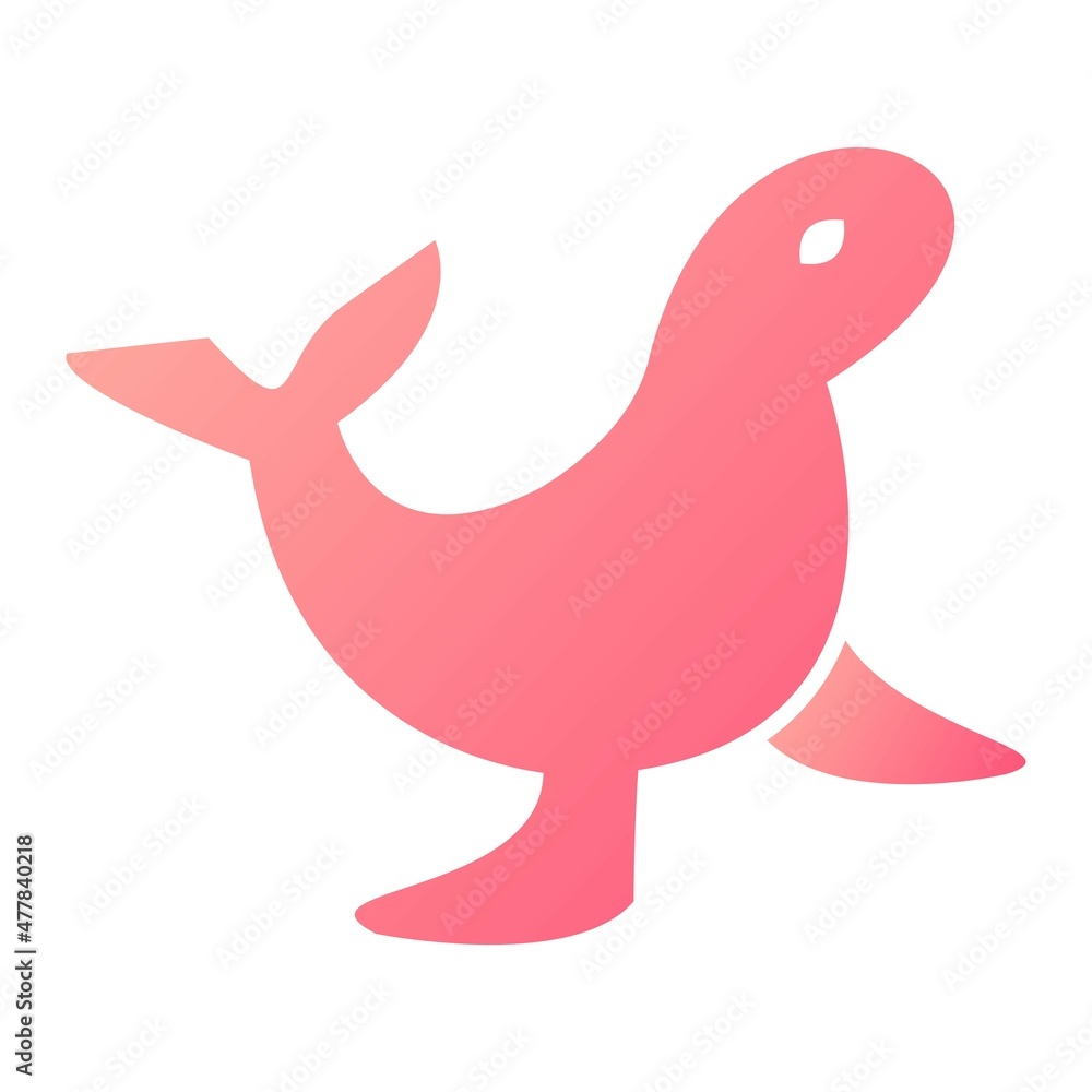 Fototapeta premium Vector Seal Glyph Gradient Icon Design