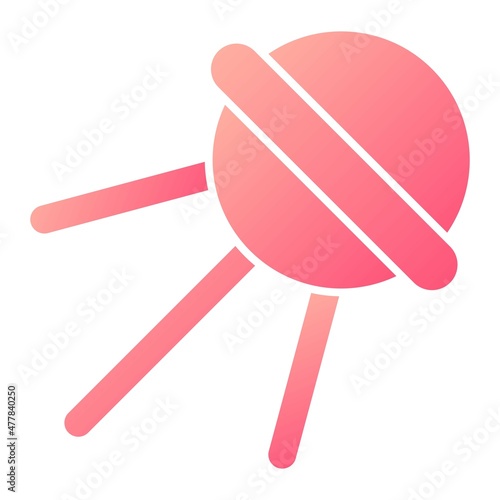 Vector Sputnik Glyph Gradient Icon Design