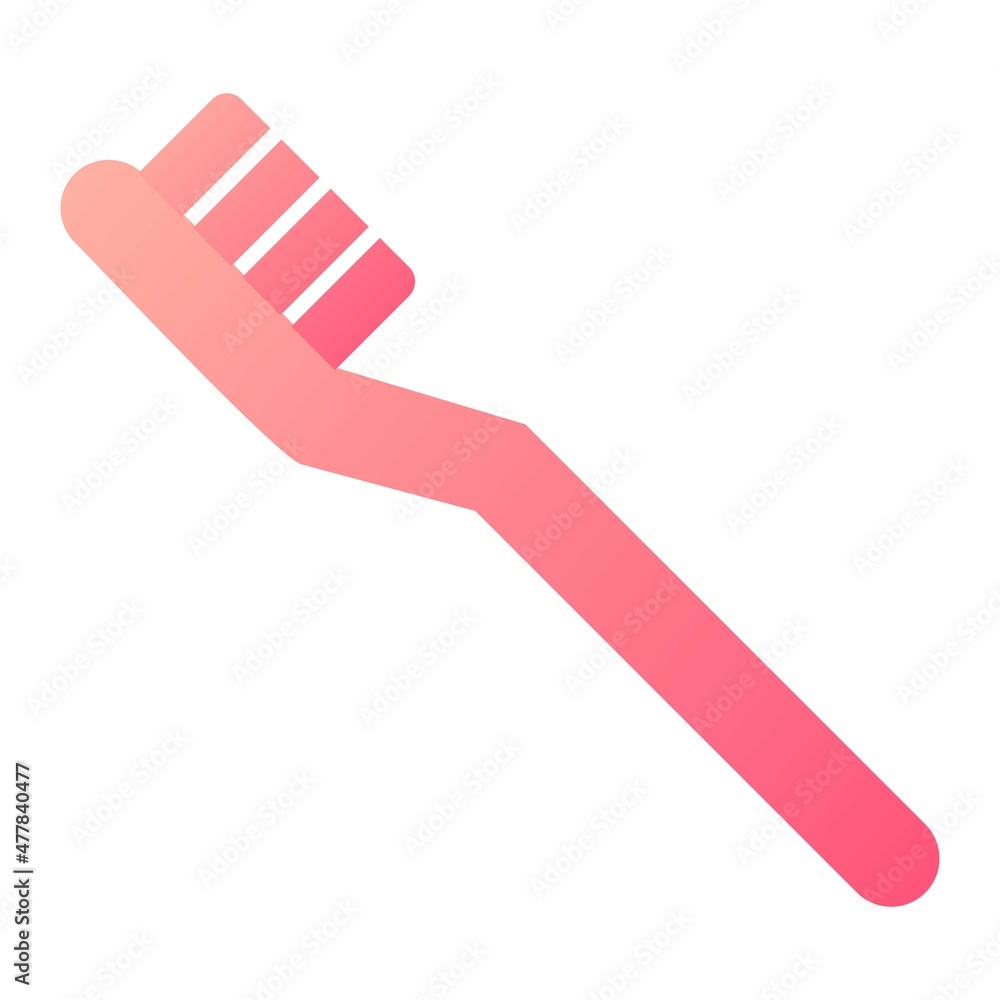 Vector Toothbrush Glyph Gradient Icon Design Vector Toothbrush Glyph Gradient Icon Design