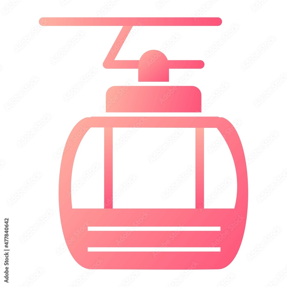 Obraz premium Vector Cable Car Glyph Gradient Icon Design