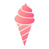 Vector Ice Cream Glyph Gradient Icon Design