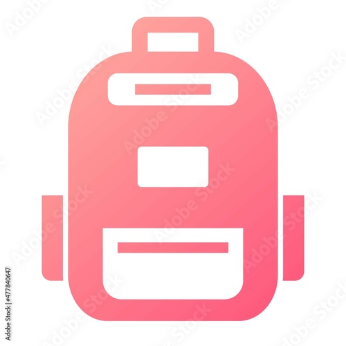 Vector Bagpack Glyph Gradient Icon Design