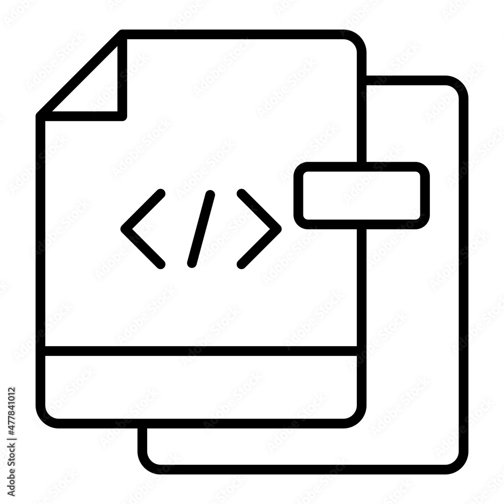 Html Vector Outline Icon Isolated On White Background Html Vector Outline Icon Isolated On White Background