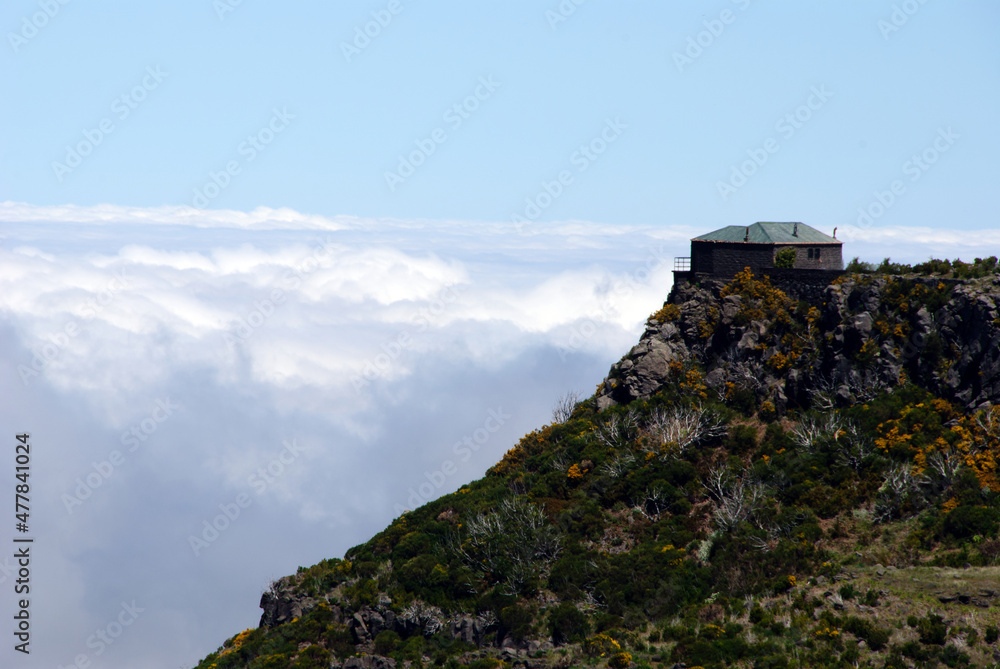 Naklejka premium Madeira at the atlantic ozean, view over the clouds, on the way to pico do arieiro (c)WOB