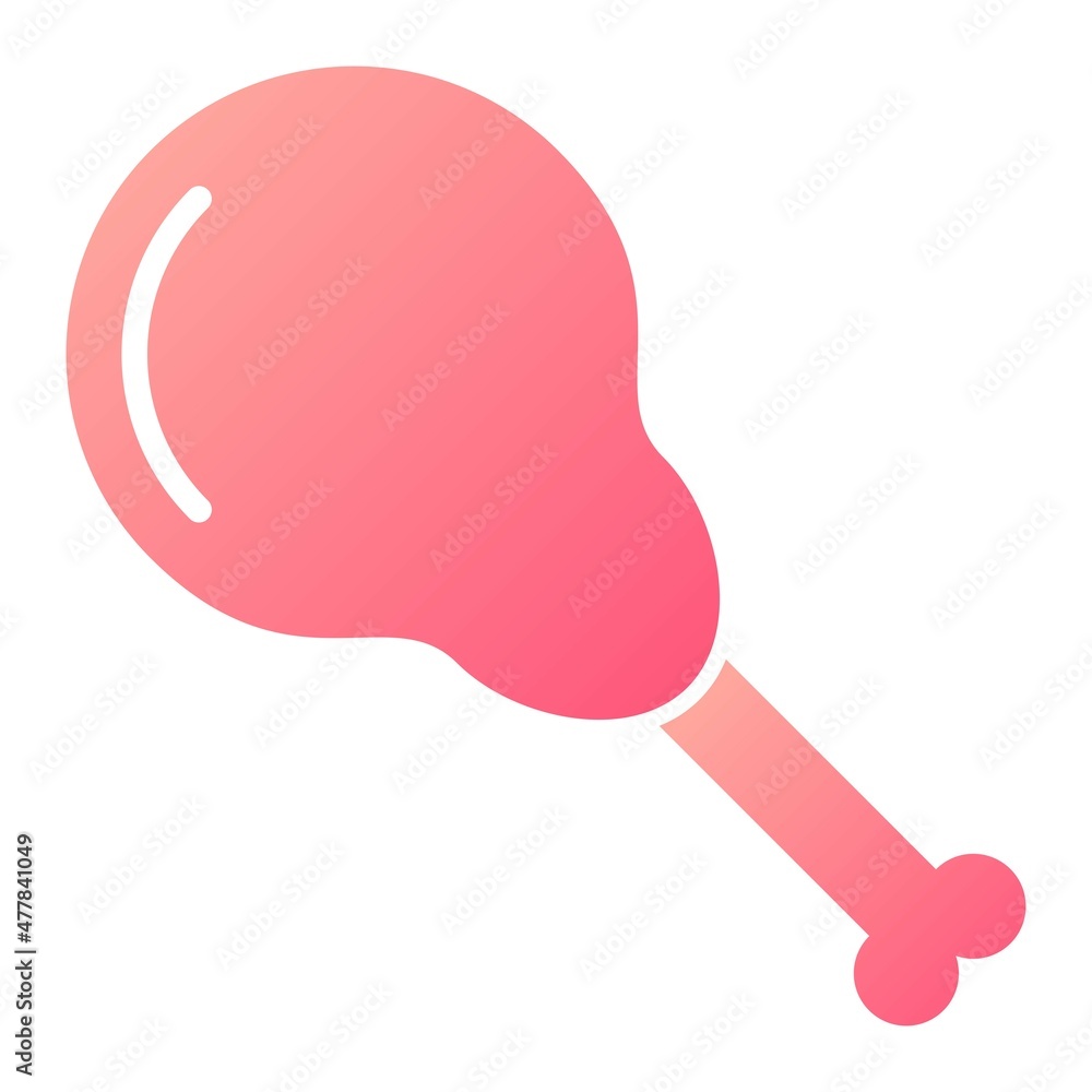 Vector Chicken Glyph Gradient Icon Design Vector Chicken Glyph Gradient Icon Design