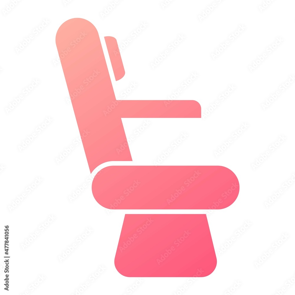 Vector Pilot Seat Glyph Gradient Icon Design Vector Pilot Seat Glyph Gradient Icon Design