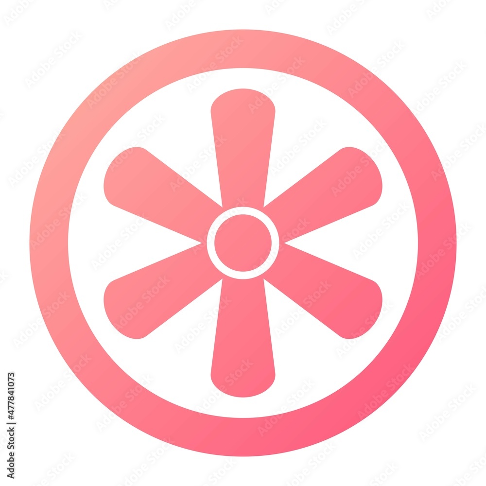 Vector Turbine Glyph Gradient Icon Design Vector Turbine Glyph Gradient Icon Design