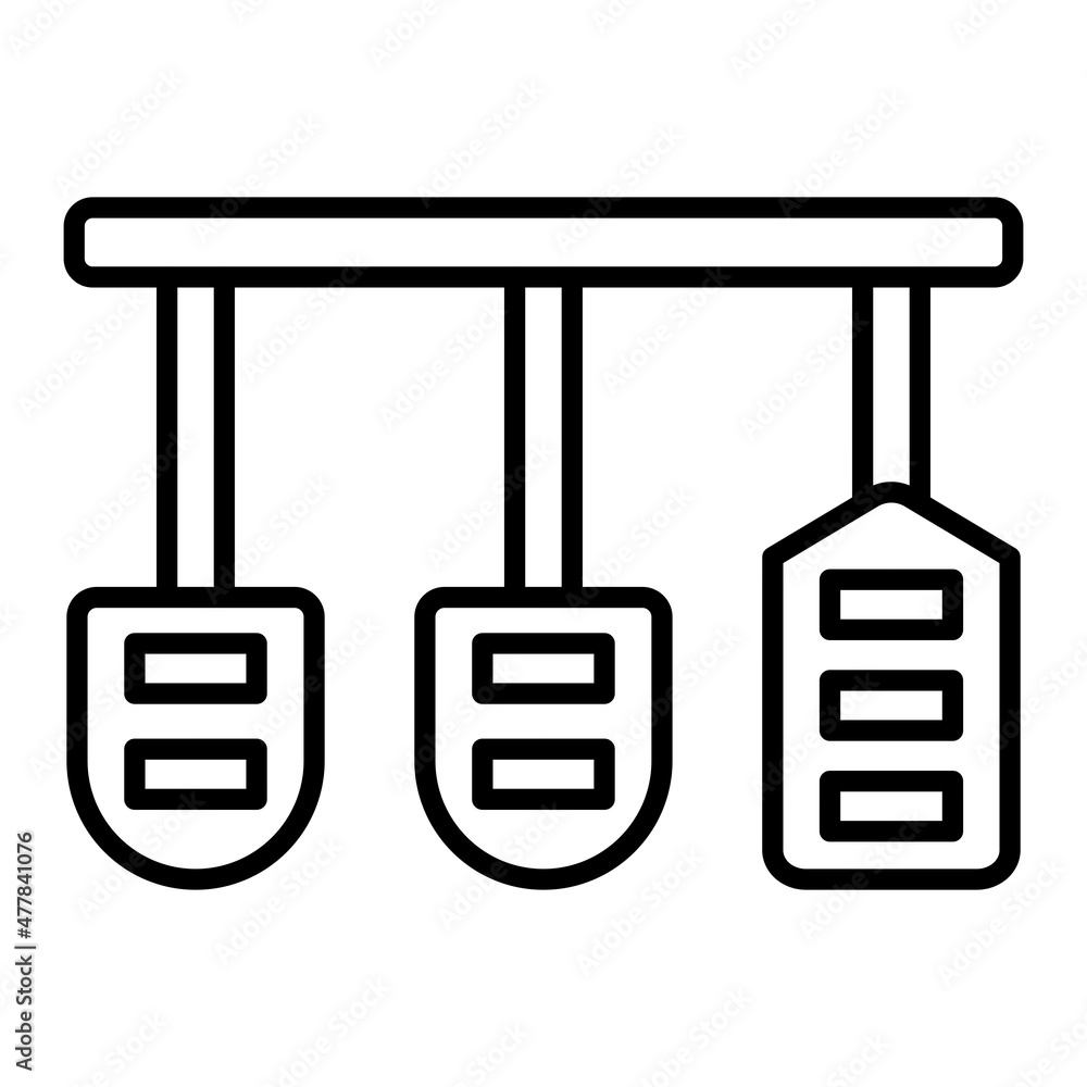 Pedal Vector Outline Icon Isolated On White Background Pedal Vector Outline Icon Isolated On White Background