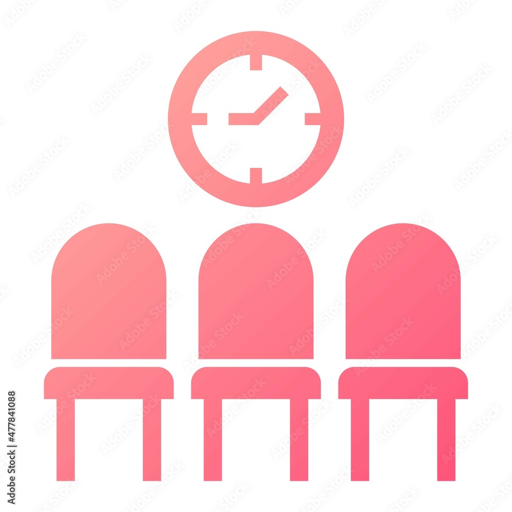 Vector Waiting Room Glyph Gradient Icon Design Vector Waiting Room Glyph Gradient Icon Design