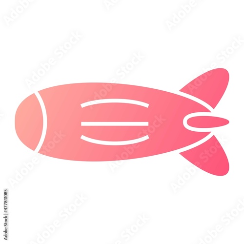 Vector Zeppelin Glyph Gradient Icon Design