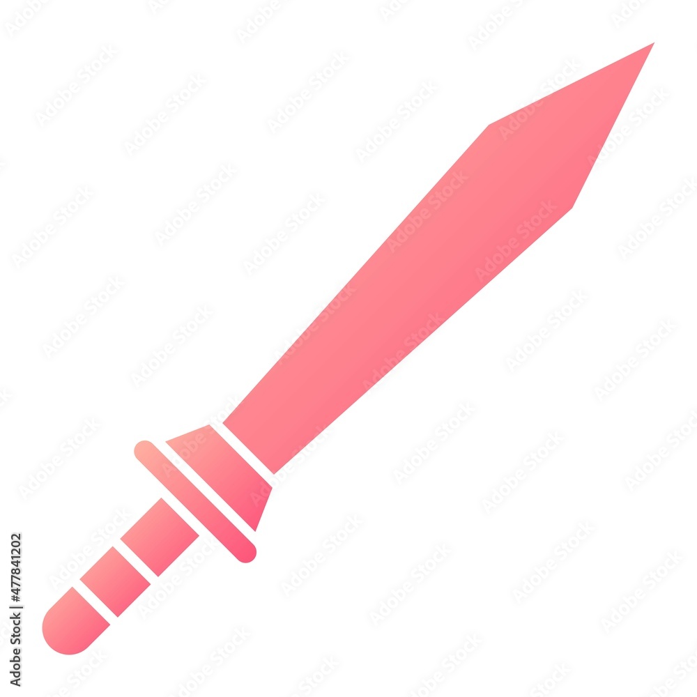 Vector Sword Glyph Gradient Icon Design Vector Sword Glyph Gradient Icon Design