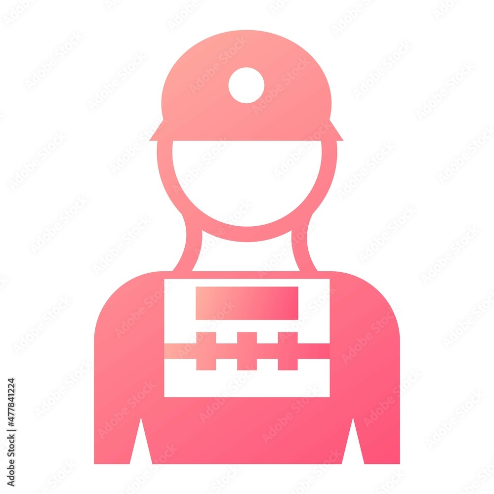 Obraz premium Vector Soldier Glyph Gradient Icon Design