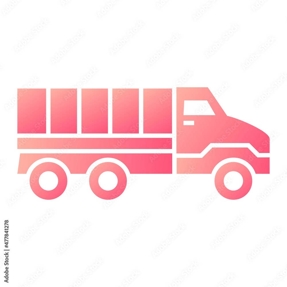 Vector Military Truck Glyph Gradient Icon Design Vector Military Truck Glyph Gradient Icon Design