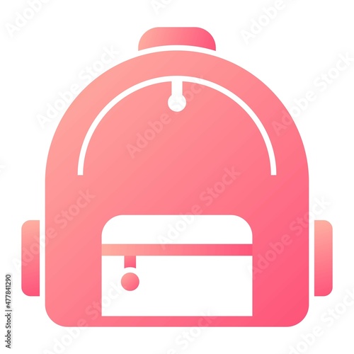 Vector Bagpack Glyph Gradient Icon Design