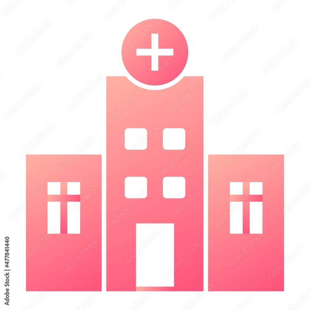 Fototapeta premium Vector Hospital Glyph Gradient Icon Design