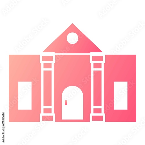 Vector Museum Glyph Gradient Icon Design