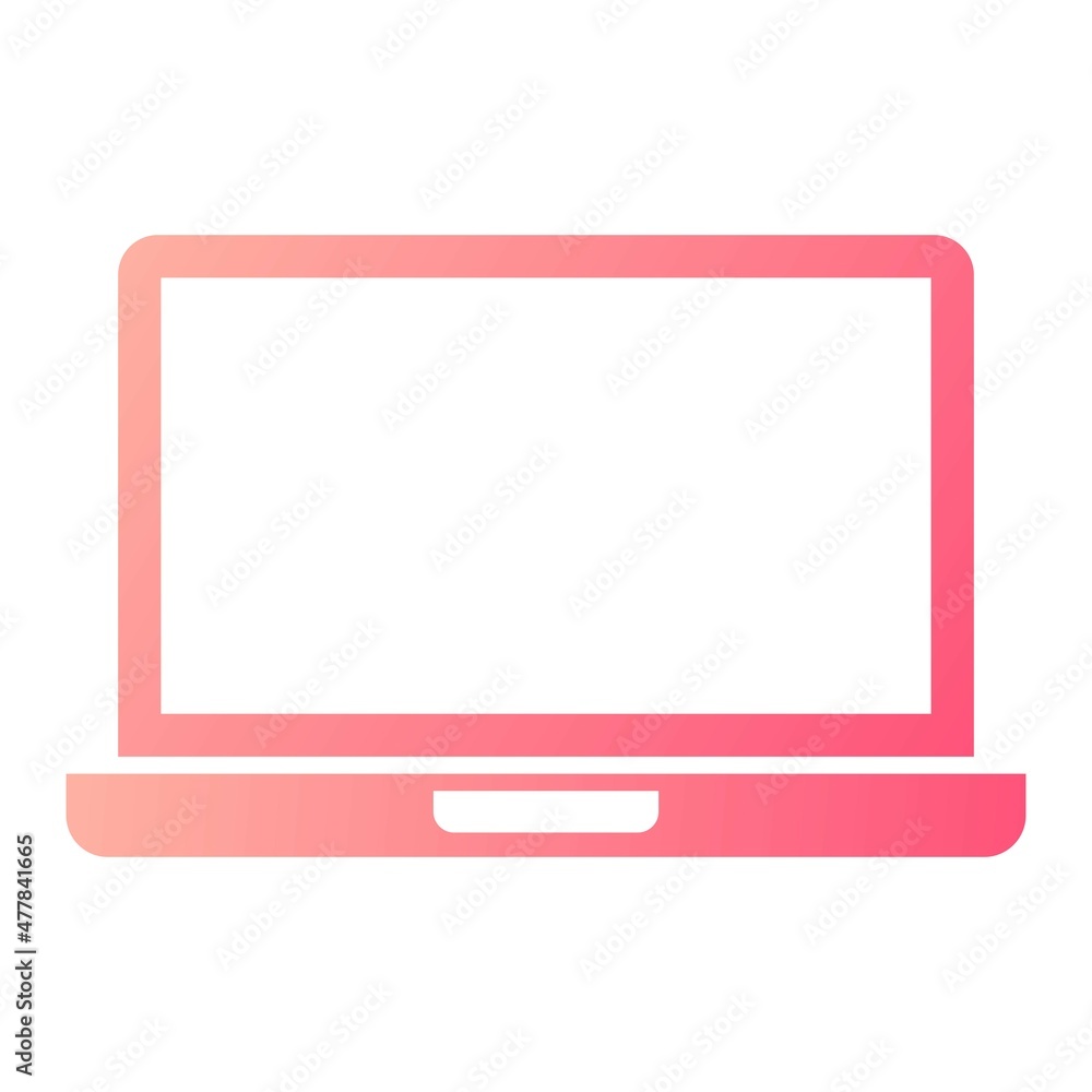 Vector Gaming Laptop Glyph Gradient Icon Design Vector Gaming Laptop Glyph Gradient Icon Design