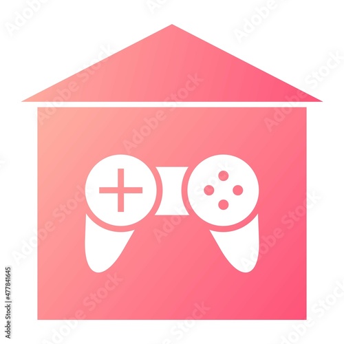 Vector Game Center Glyph Gradient Icon Design