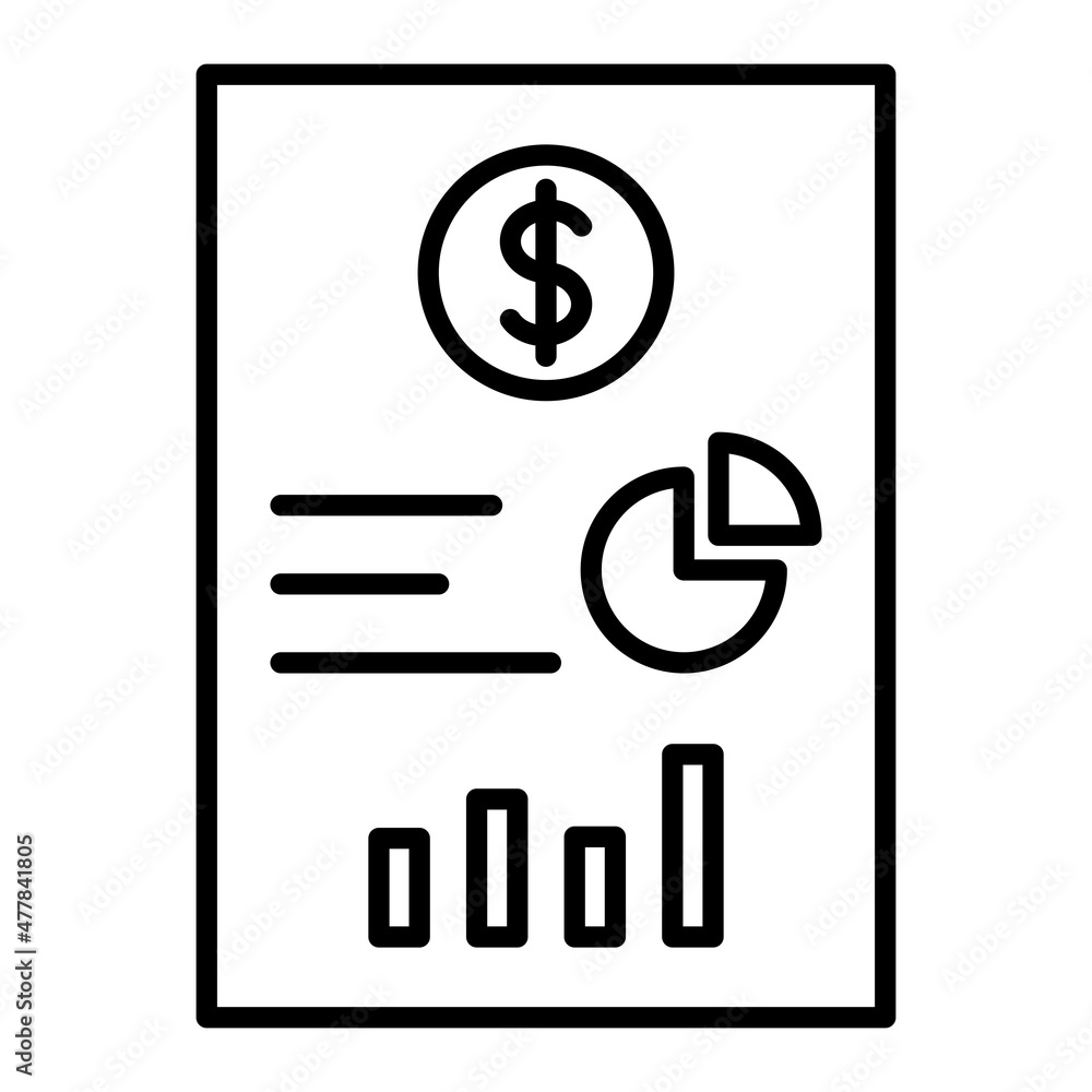 Statistics Vector Outline Icon Isolated On White Background Statistics Vector Outline Icon Isolated On White Background