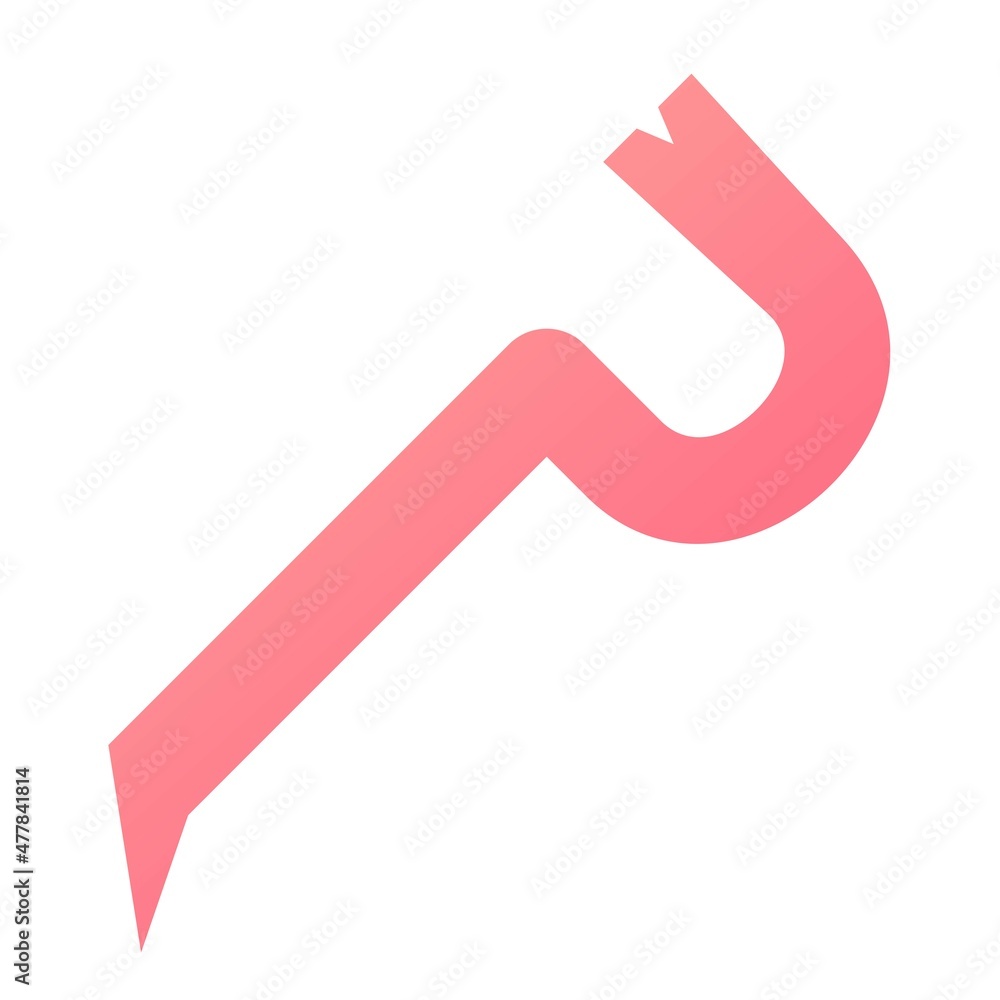 Vector Crowbar Glyph Gradient Icon Design Vector Crowbar Glyph Gradient Icon Design